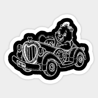 care bear rides in the car Sticker